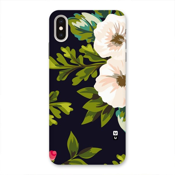 Floral Leaves Back Case for iPhone XS Max