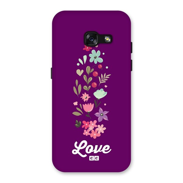 Floral Love Back Case for Galaxy A3 (2017)