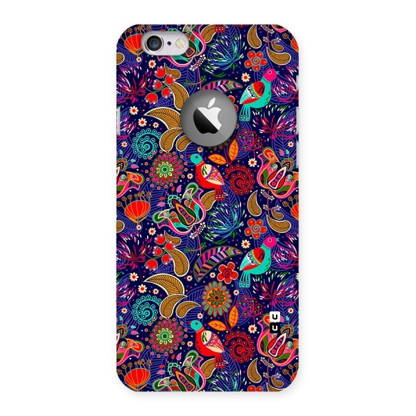 Floral Seamless Pattern Spring Flowers Back Case for iPhone 6 Logo Cut