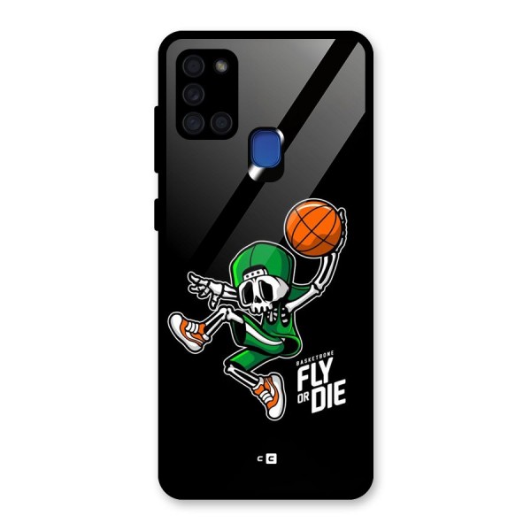 Fly Or Die Glass Back Case for Galaxy A21s