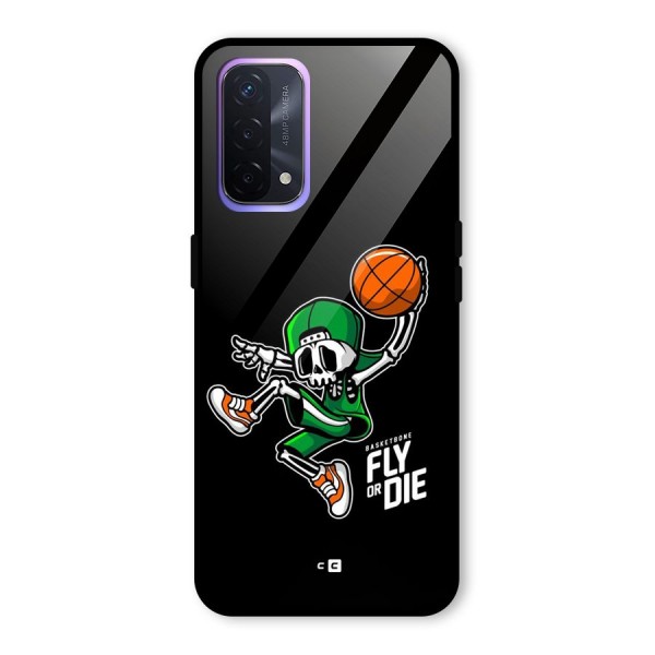 Fly Or Die Glass Back Case for Oppo A74 5G