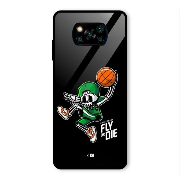 Fly Or Die Glass Back Case for Poco X3 Pro