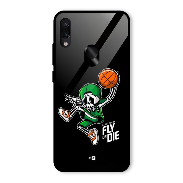 Fly Or Die Glass Back Case for Redmi Note 7