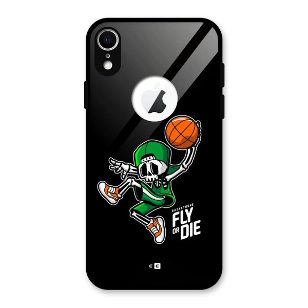 Fly Or Die Glass Back Case for iPhone XR Logo Cut