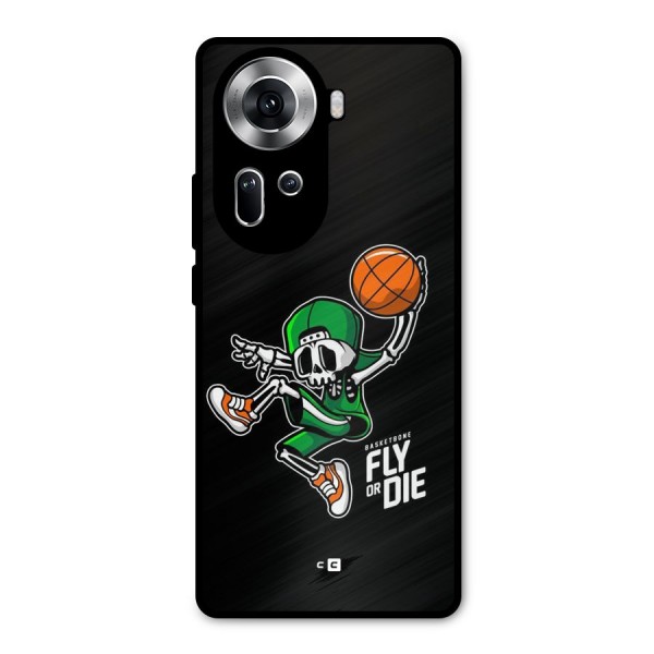 Fly Or Die Metal Back Case for Oppo Reno11 5G