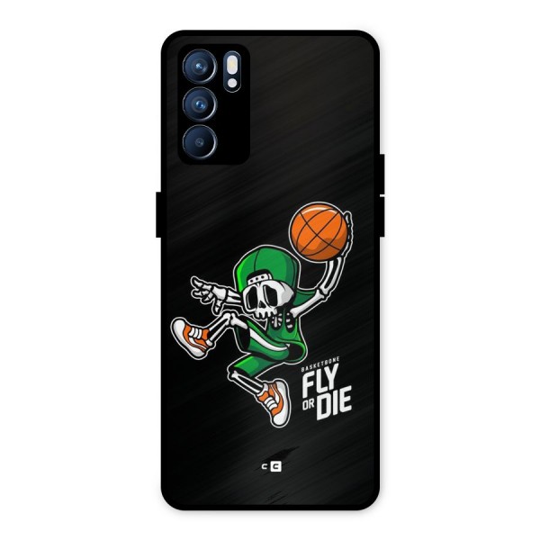 Fly Or Die Metal Back Case for Oppo Reno6 5G