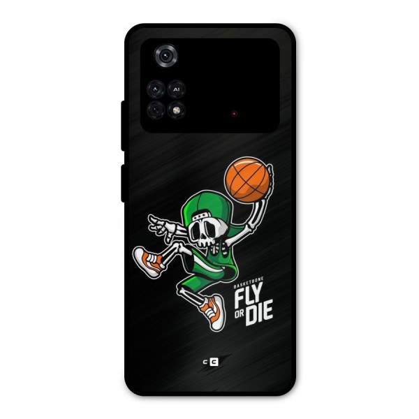 Fly Or Die Metal Back Case for Poco M4 Pro 4G