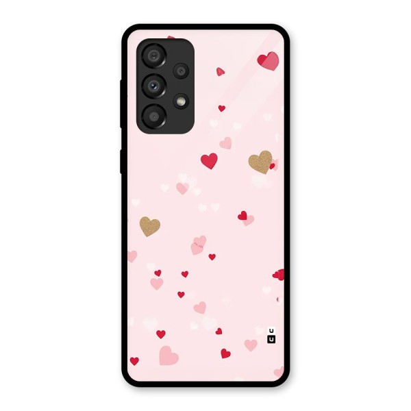 Flying Hearts Glass Back Case for Galaxy A33 5G