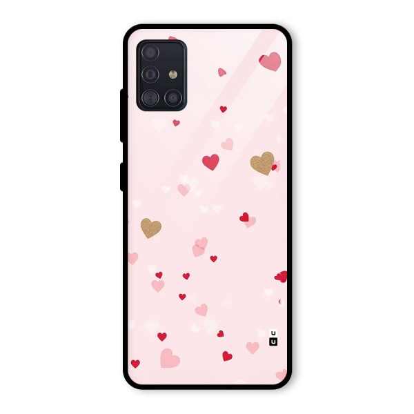 Flying Hearts Glass Back Case for Galaxy A51