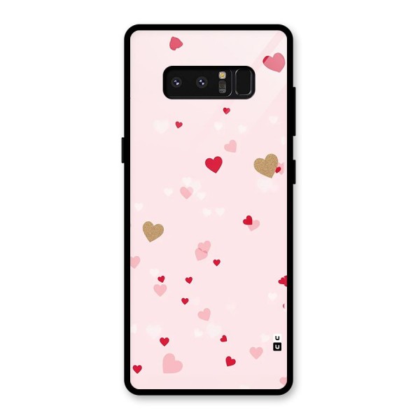 Flying Hearts Glass Back Case for Galaxy Note 8