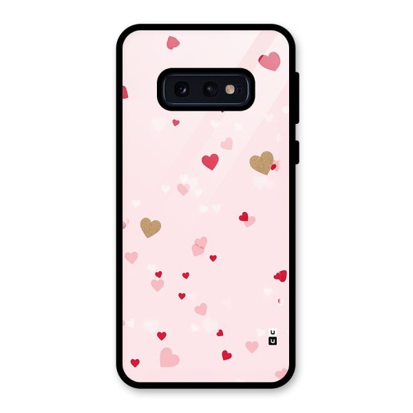 Flying Hearts Glass Back Case for Galaxy S10e