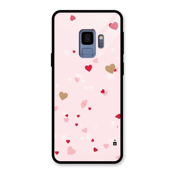 Flying Hearts Glass Back Case for Galaxy S9
