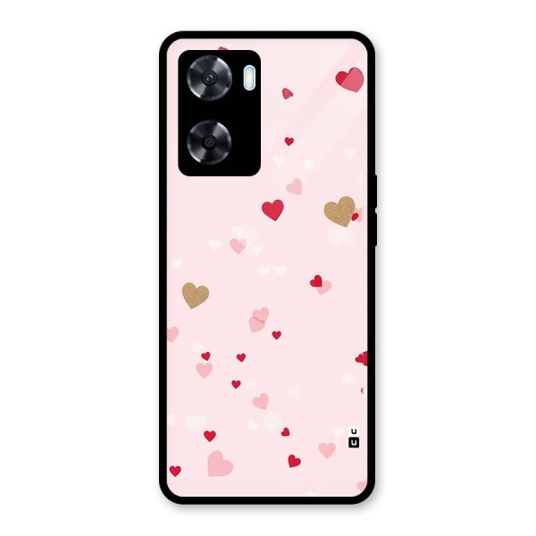 Flying Hearts Glass Back Case for Oppo A77