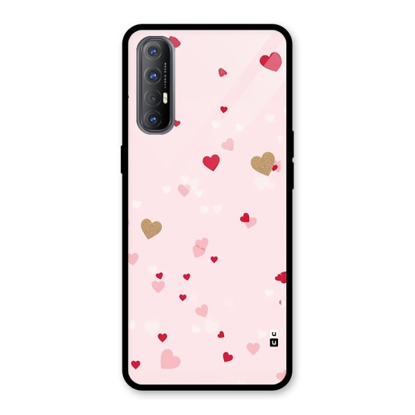 Flying Hearts Glass Back Case for Oppo Reno3 Pro