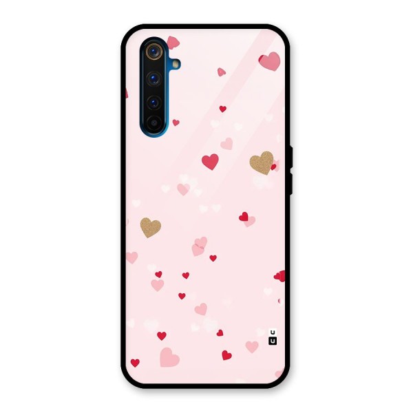Flying Hearts Glass Back Case for Realme 6 Pro
