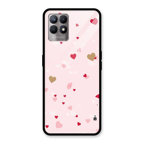 Flying Hearts Glass Back Case for Realme Narzo 50
