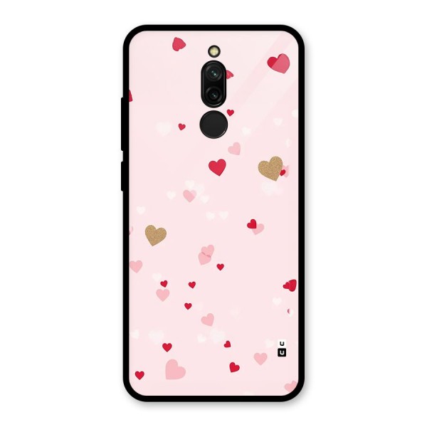 Flying Hearts Glass Back Case for Redmi 8