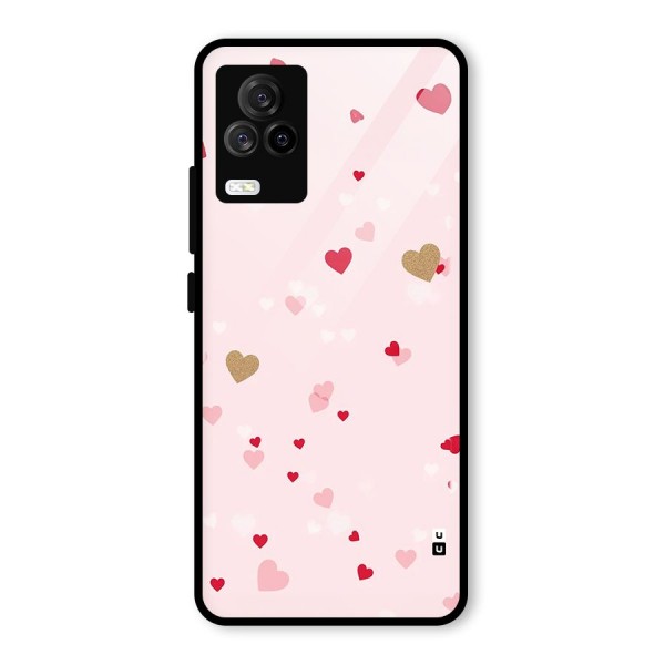 Flying Hearts Glass Back Case for Vivo iQOO 7 Legend 5G