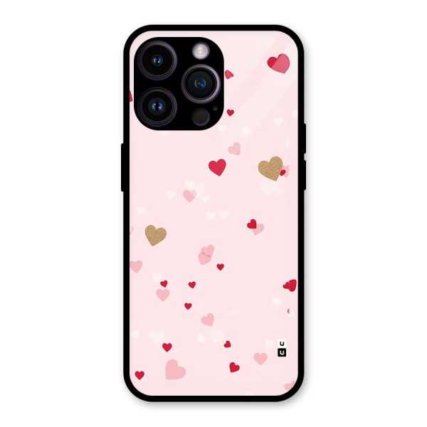 Flying Hearts Glass Back Case for iPhone 14 Pro Max