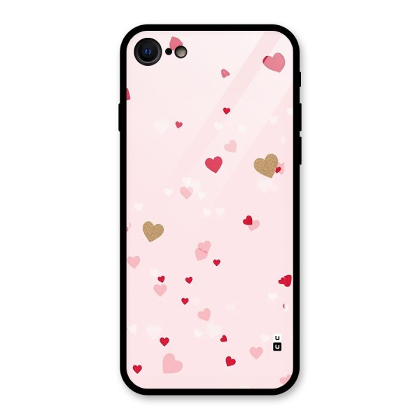 Flying Hearts Glass Back Case for iPhone 7