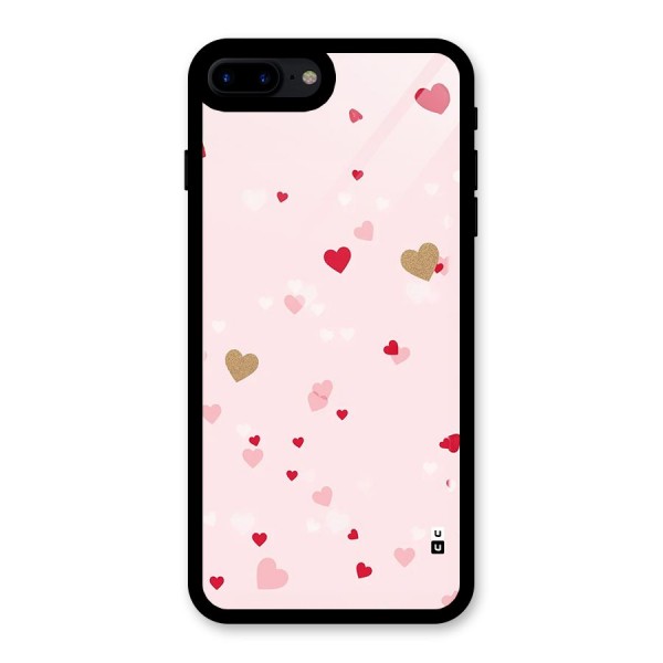 Flying Hearts Glass Back Case for iPhone 8 Plus