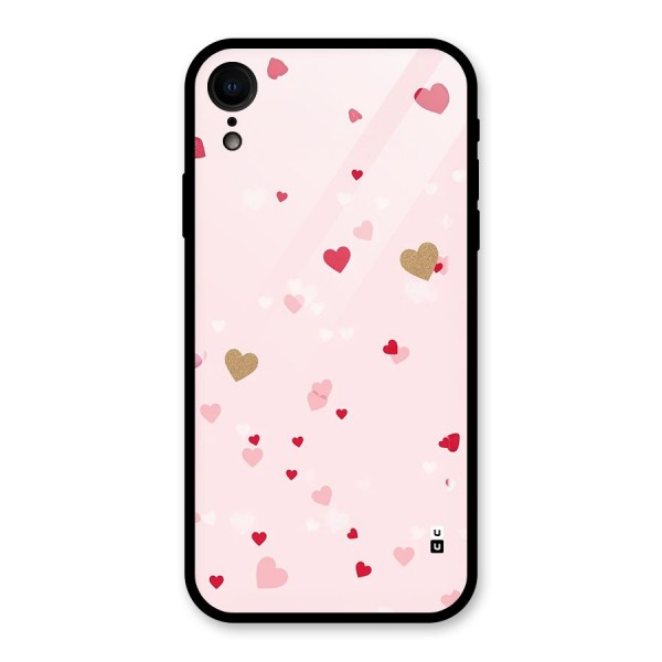 Flying Hearts Glass Back Case for iPhone XR
