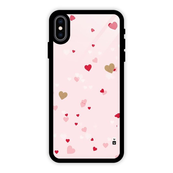 Flying Hearts Glass Back Case for iPhone XS Max
