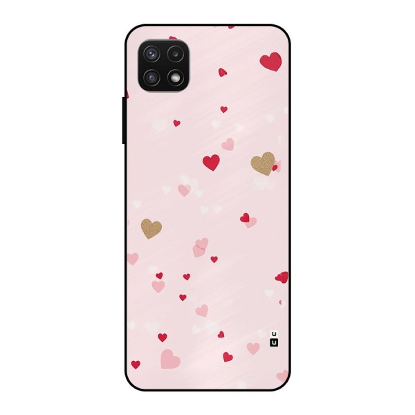 Flying Hearts Metal Back Case for Galaxy A22 5G
