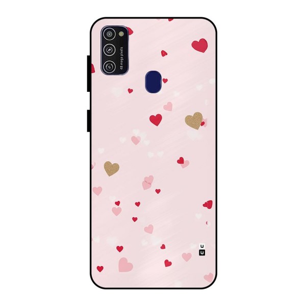 Flying Hearts Metal Back Case for Galaxy M21