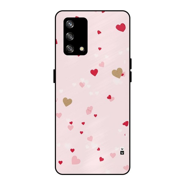 Flying Hearts Metal Back Case for Oppo F19