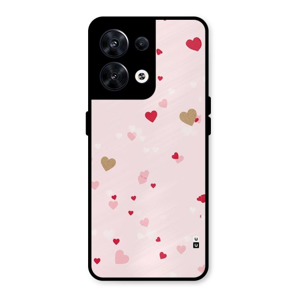 Flying Hearts Metal Back Case for Oppo Reno8 5G