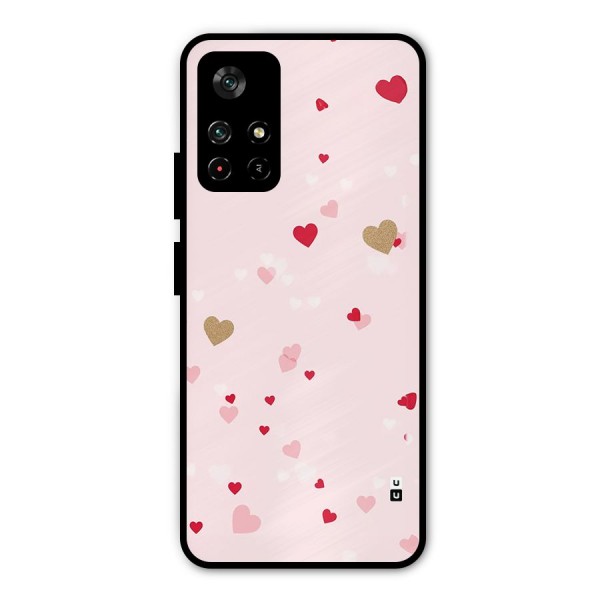 Flying Hearts Metal Back Case for Poco M4 Pro 5G