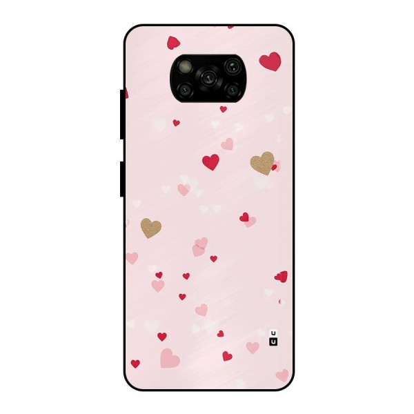 Flying Hearts Metal Back Case for Poco X3