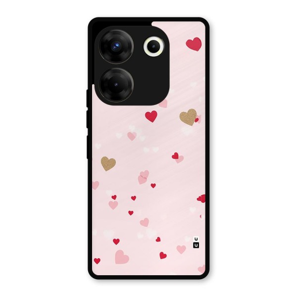 Flying Hearts Metal Back Case for Tecno Camon 20