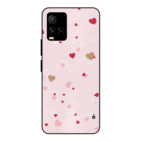 Flying Hearts Metal Back Case for Vivo Y33s