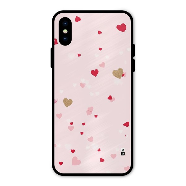 Flying Hearts Metal Back Case for iPhone X