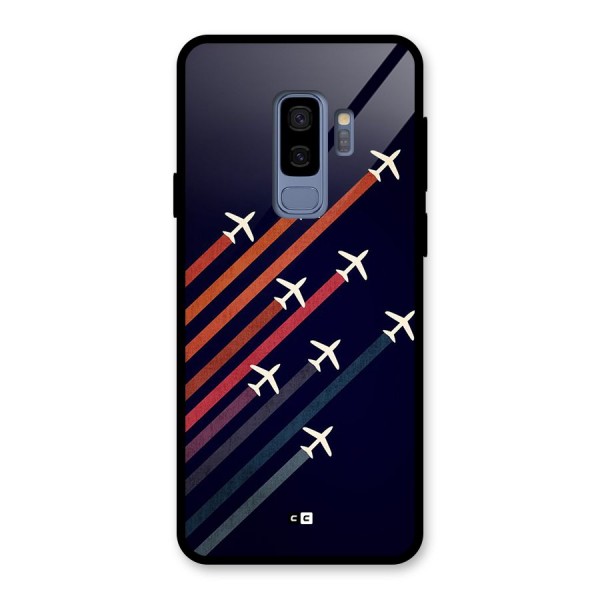 Flying Planes Glass Back Case for Galaxy S9 Plus