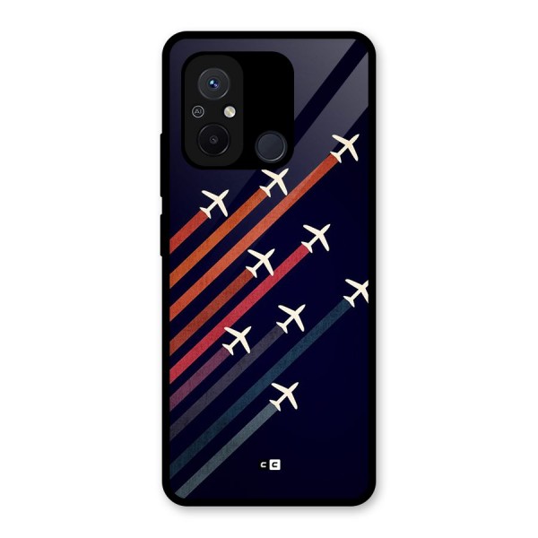 Flying Planes Glass Back Case for Redmi 12C