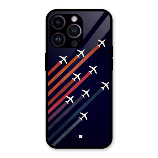 Flying Planes Glass Back Case for iPhone 14 Pro Max