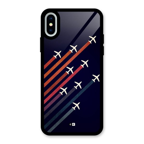Flying Planes Glass Back Case for iPhone X