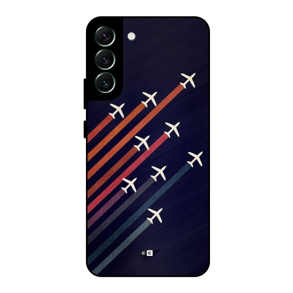 Flying Planes Metal Back Case for Galaxy S22 Plus 5G
