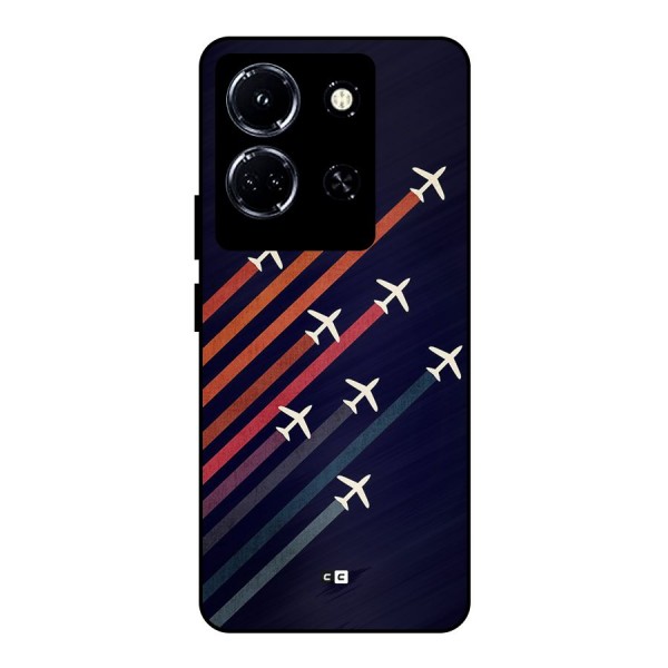 Flying Planes Metal Back Case for Infinix Note 30 5G