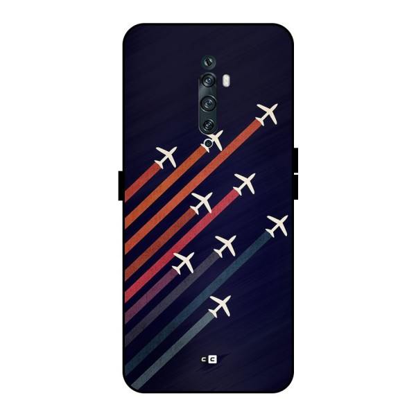Flying Planes Metal Back Case for Oppo Reno2 F