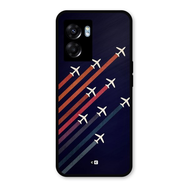 Flying Planes Metal Back Case for Realme Narzo 50 5G