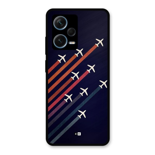 Flying Planes Metal Back Case for Redmi Note 12 Pro Plus 5G