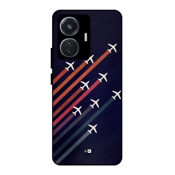 Flying Planes Metal Back Case for Vivo T1 44W
