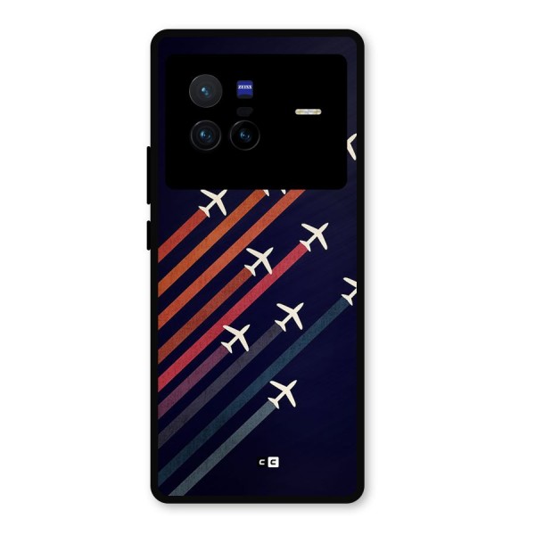 Flying Planes Metal Back Case for Vivo X80