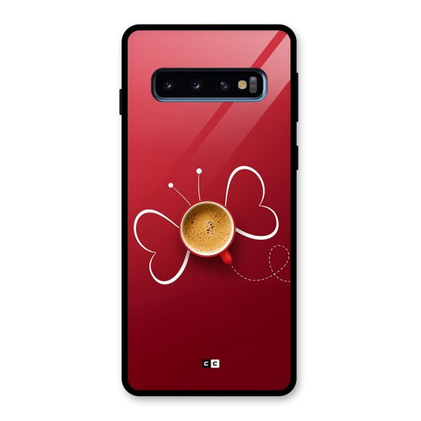 Flying Tea Glass Back Case for Galaxy S10