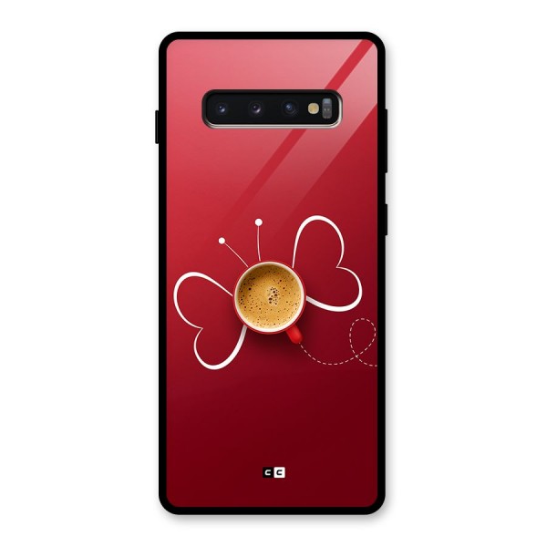 Flying Tea Glass Back Case for Galaxy S10 Plus