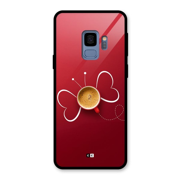 Flying Tea Glass Back Case for Galaxy S9